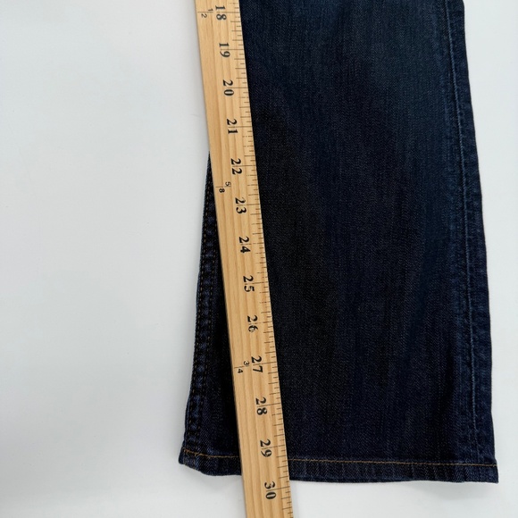 Hudson Jeans Women 26 Blue Signature Petite Bootcut Dark Wash Low Rise 90s Y2K - Picture 12 of 15